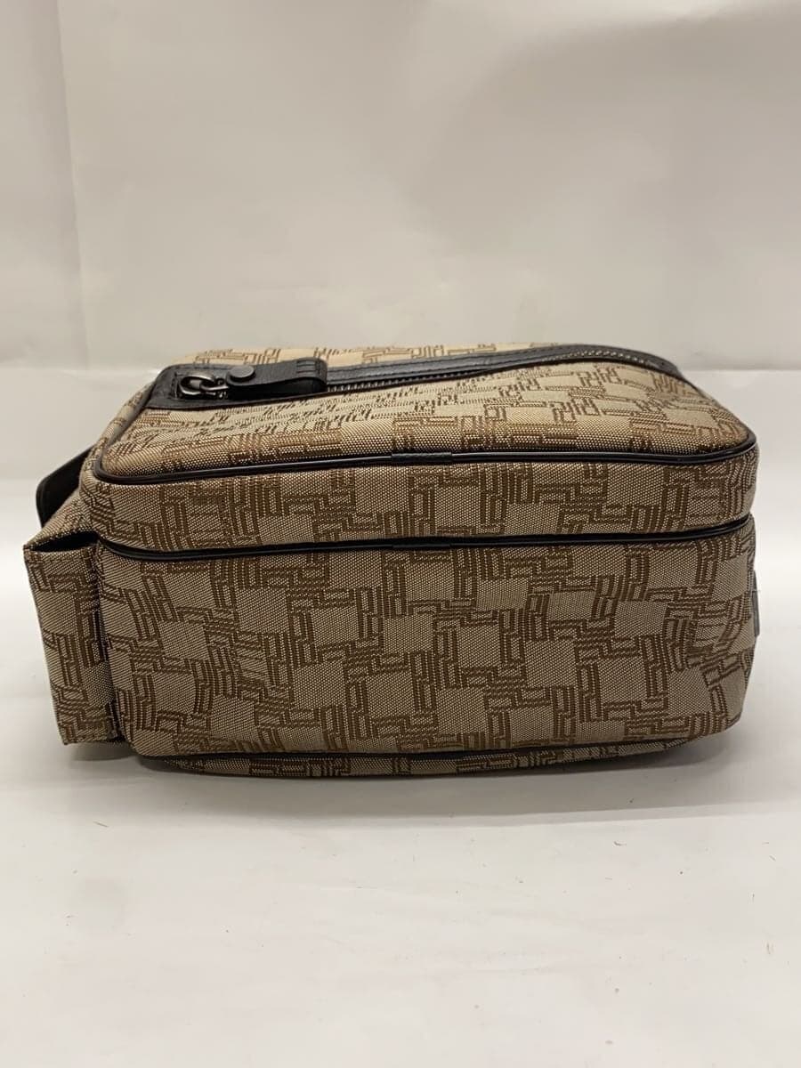 dunhill Body Bag Waist Bag Canvas BEG All Over Pattern Dust Bag 4