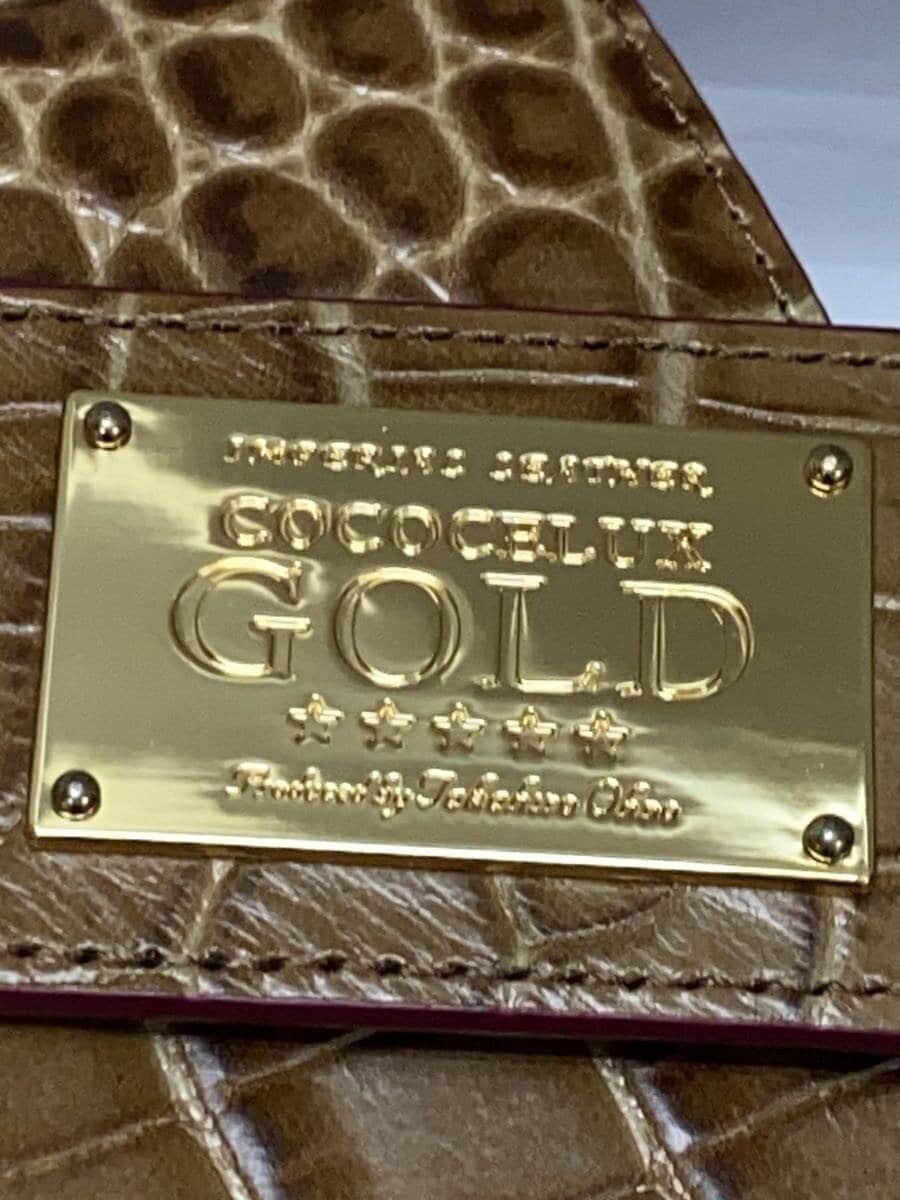 COCOCELUX GOLD Tote Bag Leather BRW 5
