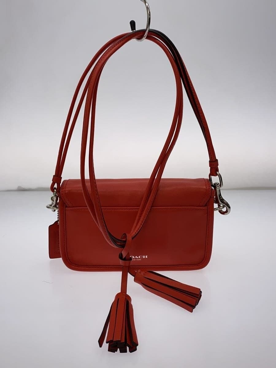 COACH Shoulder Bag_All Leather Leather RED Solid 19914 3