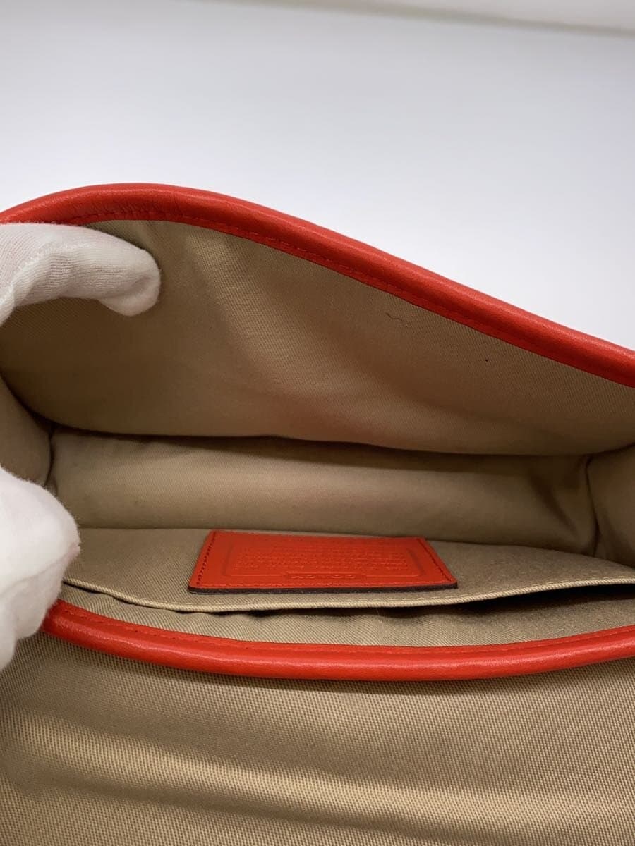 COACH Shoulder Bag_All Leather Leather RED Solid 19914 6
