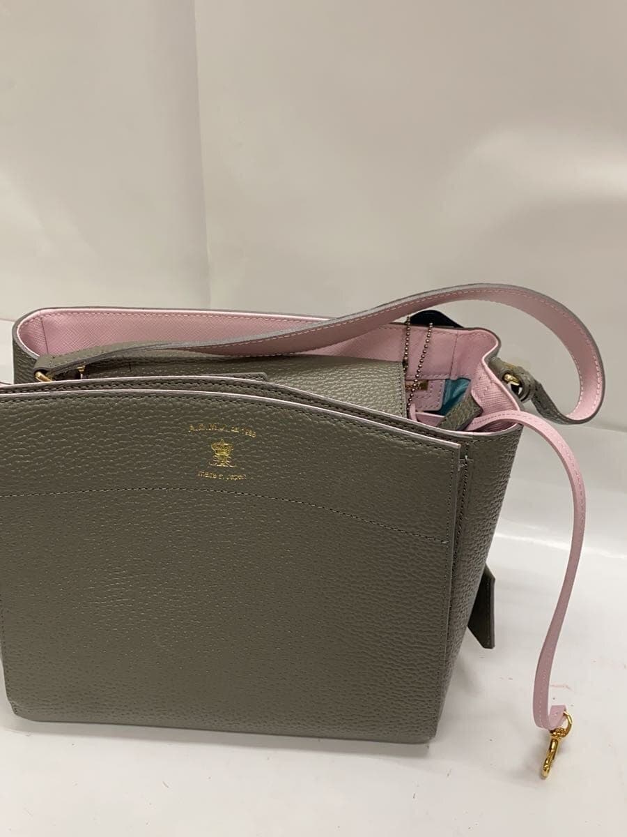 A.D.M.J. Shoulder Bag Leather GRY 8