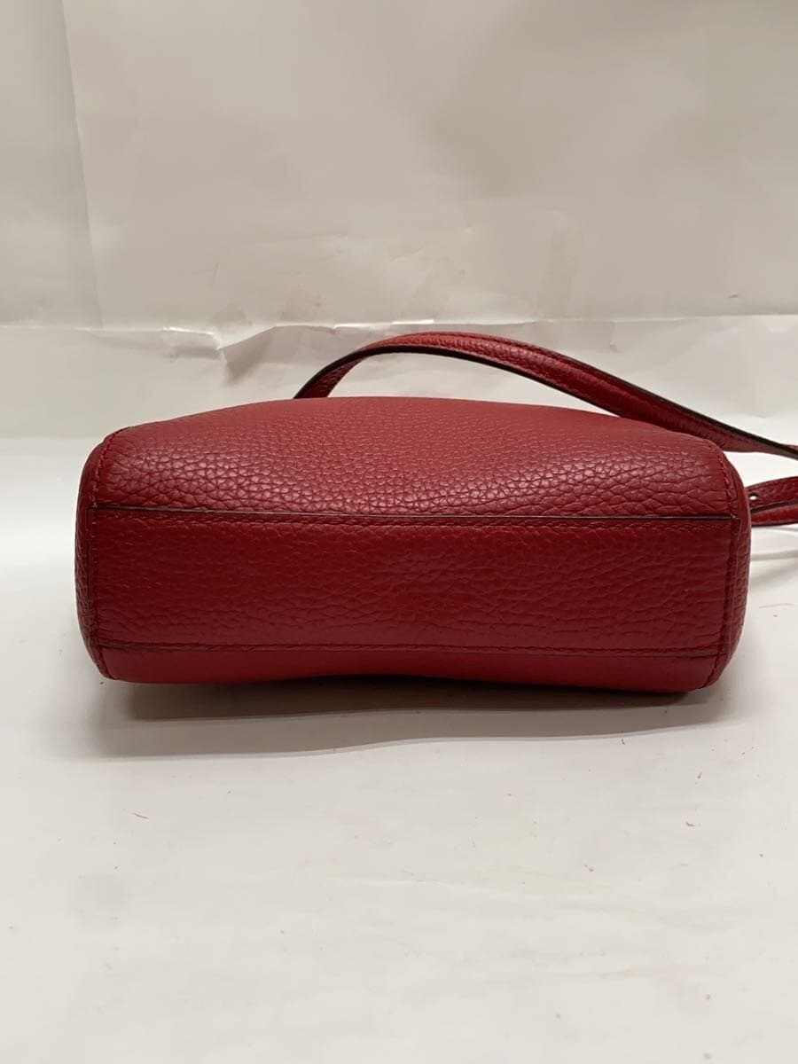 LAUREN RALPH LAUREN shoulder bag leather RED solid color 4