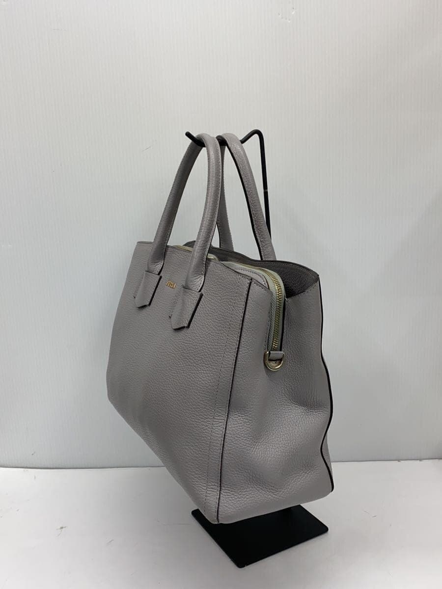 FURLA Handbag Leather GRY 2