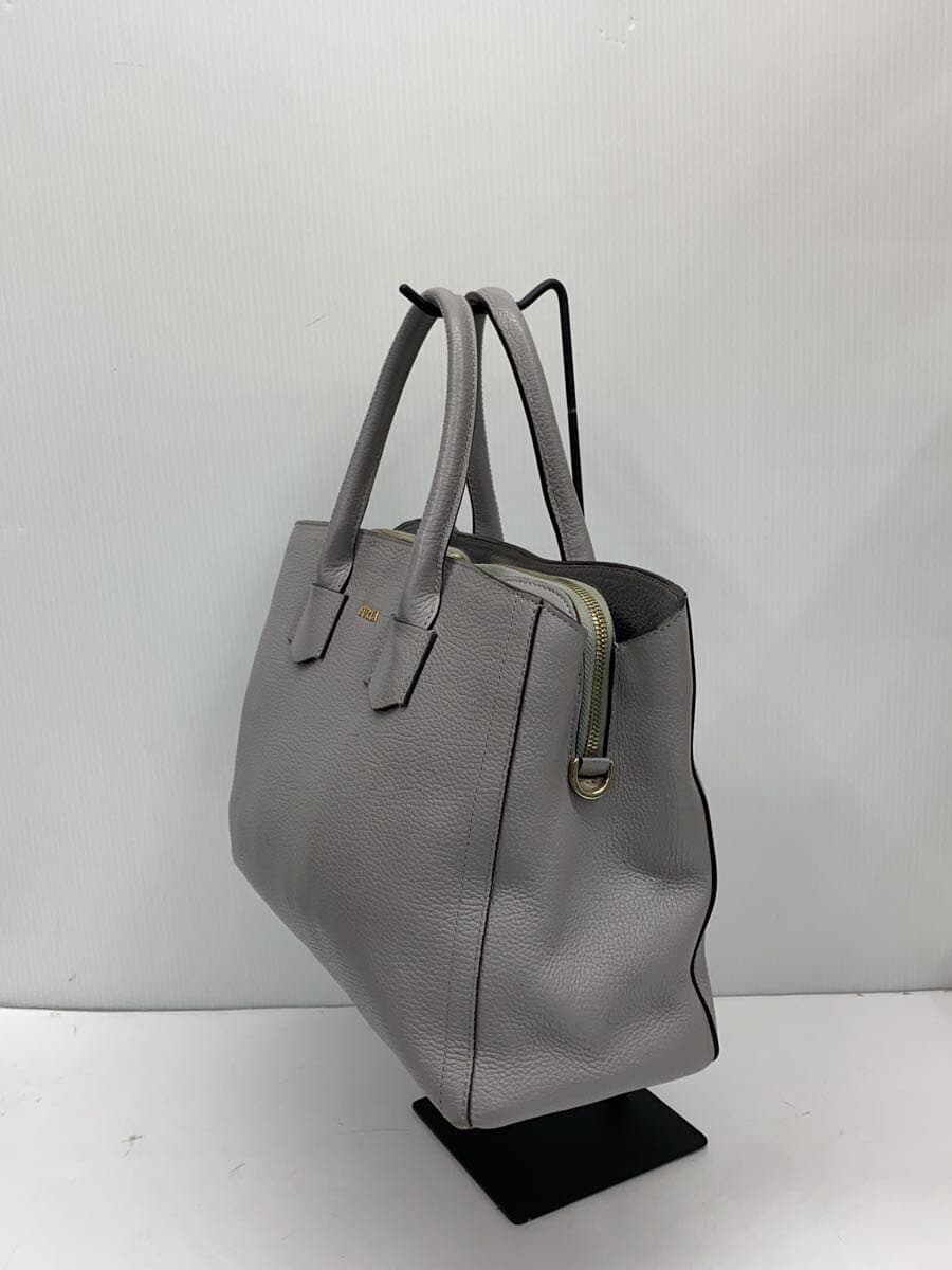 FURLA Handbag Leather GRY 2