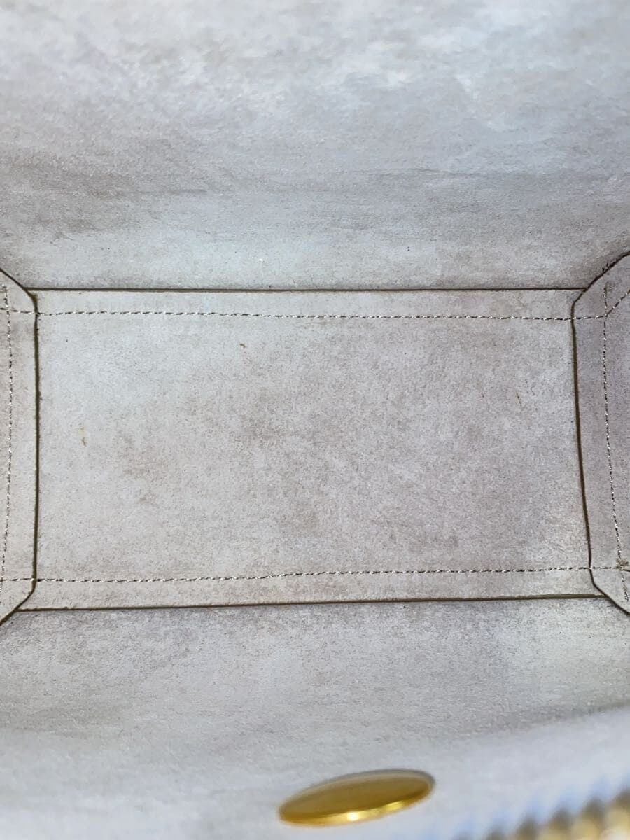 CELINE Handbag Leather BEG Solid 6