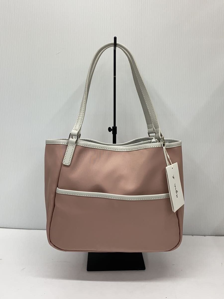 agnes b. Tote Bag Nylon PNK 3
