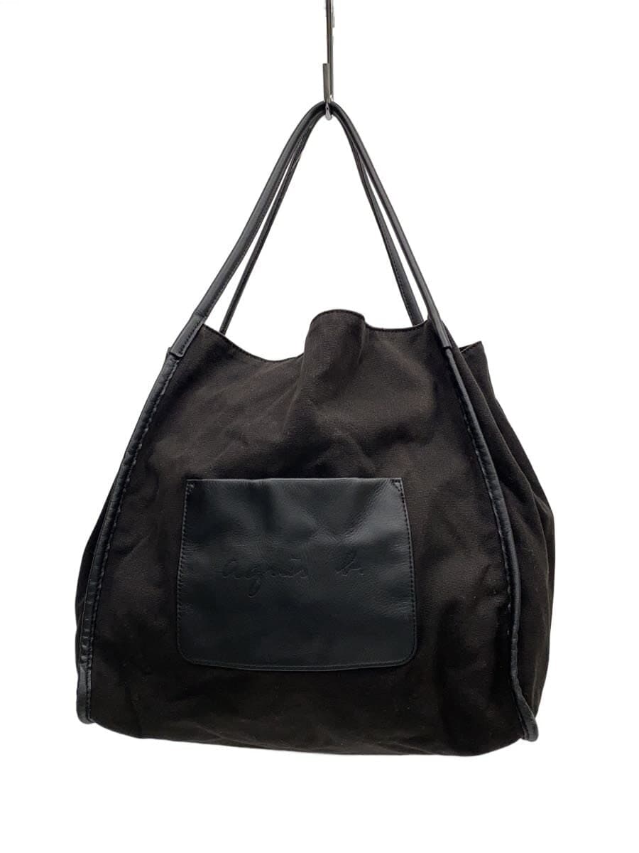 agnes b. Tote Bag Canvas BLK