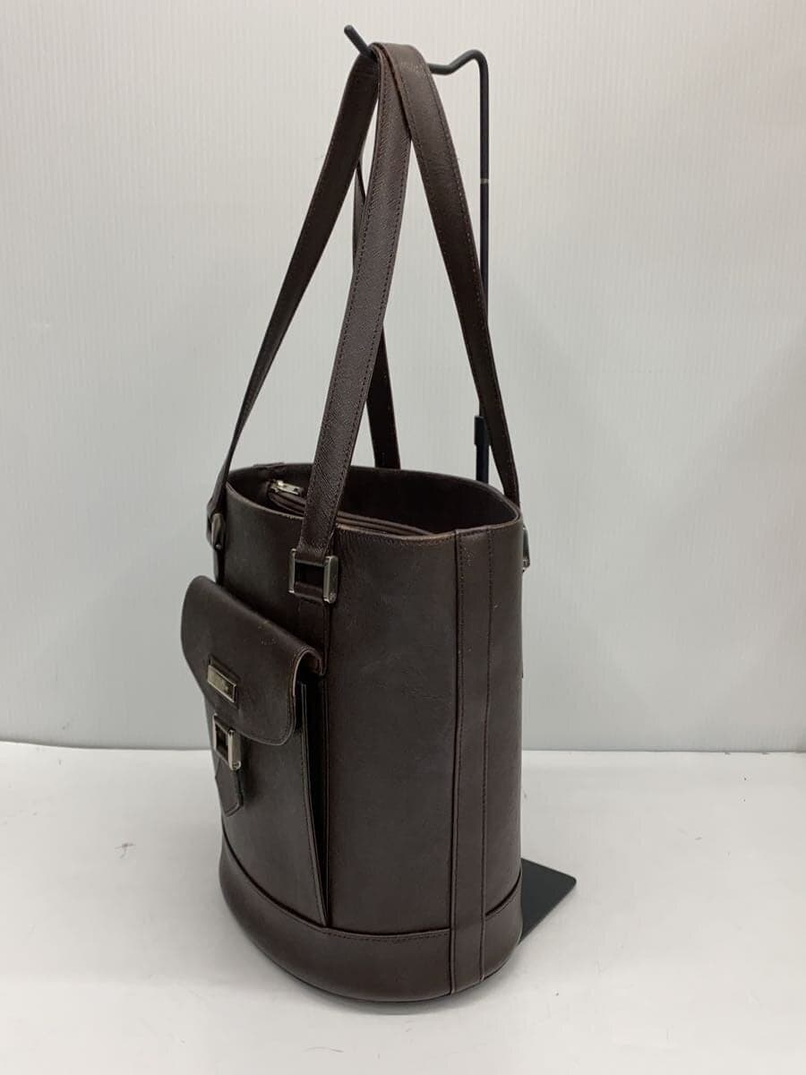 BURBERRY Tote Bag Leather BLK Solid 2