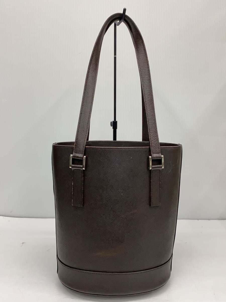 BURBERRY Tote Bag Leather BLK Solid 3