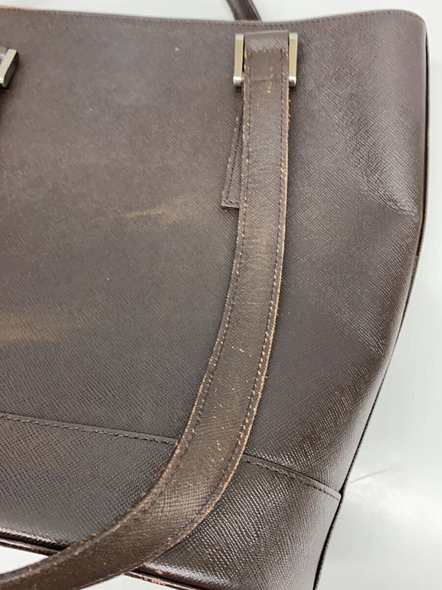 BURBERRY Tote Bag Leather BLK Solid 9