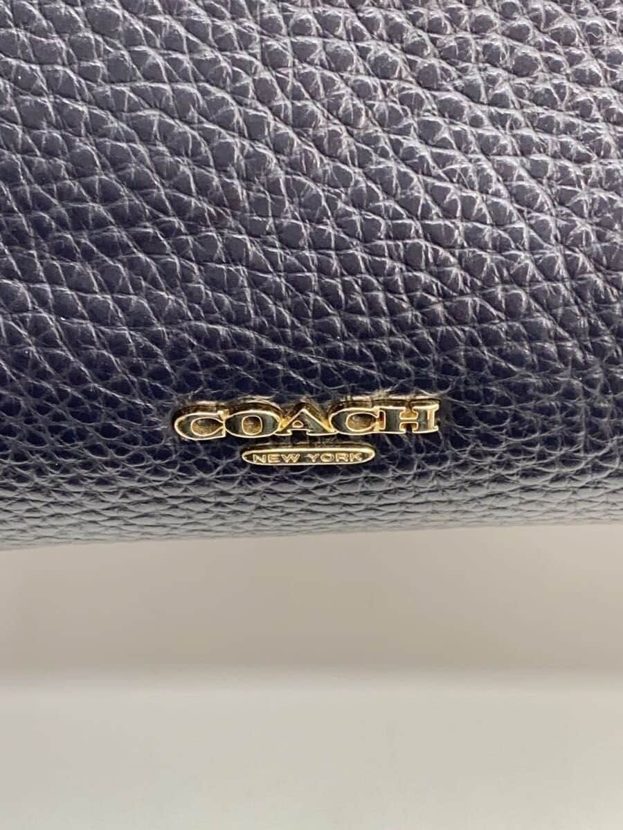 COACH Bag Leather BLK 5