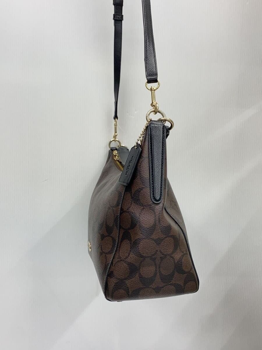 COACH Shoulder Bag_Signature Leather BRW Allover Pattern F34899 2