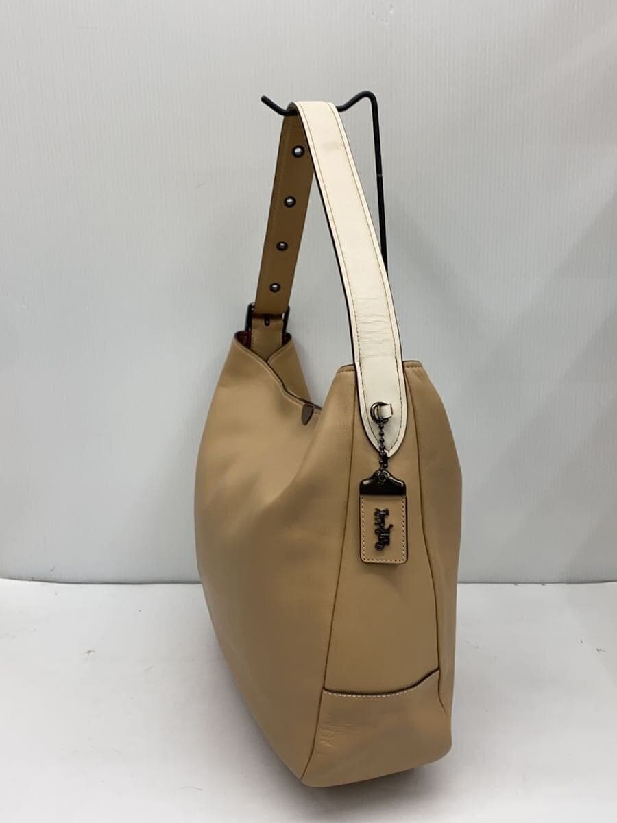 COACH Shoulder Bag Leather Beige Plain 31672 2