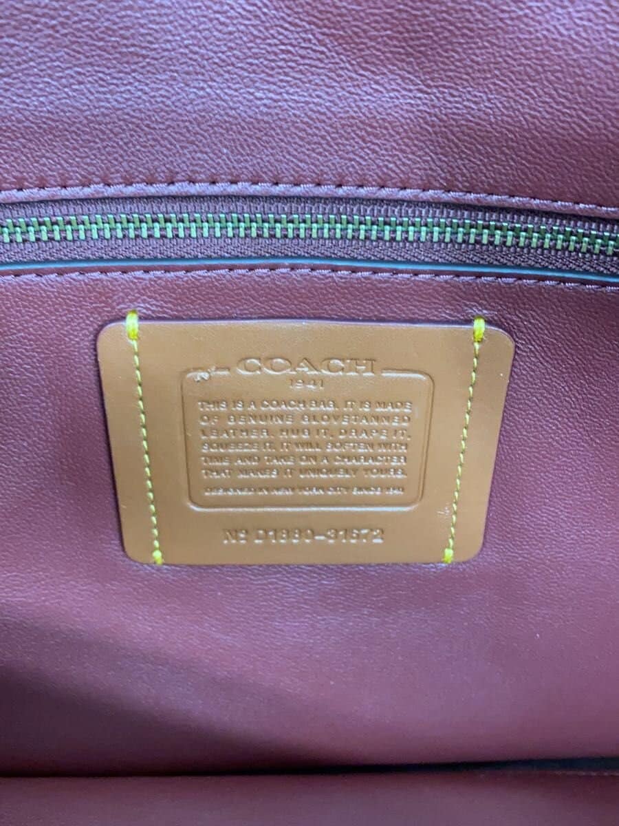 COACH Shoulder Bag Leather Beige Plain 31672 5