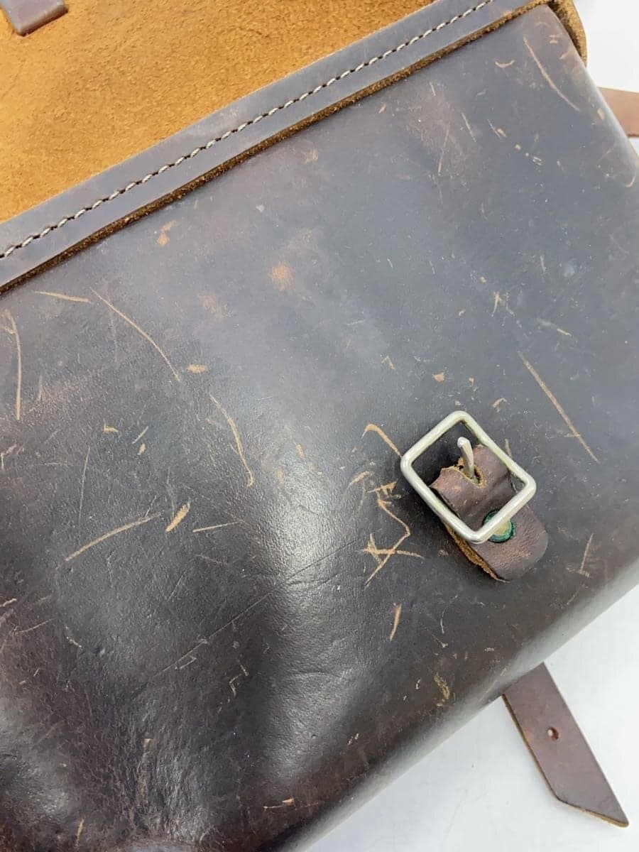 FERNAND LEATHER Shoulder Bag Leather BRW Plain 7