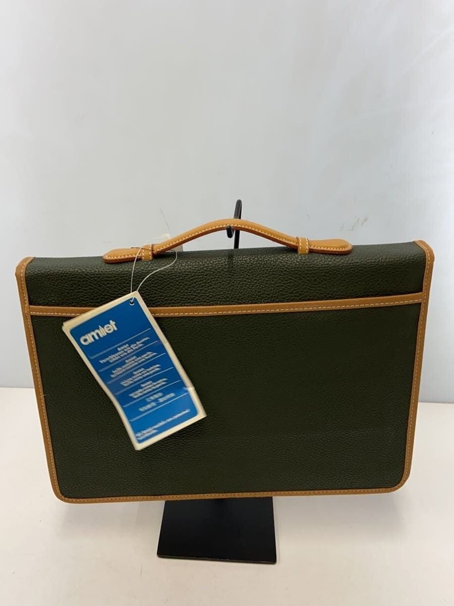 Other Brand Amiet Briefcase Leather KHK Solid 204 3