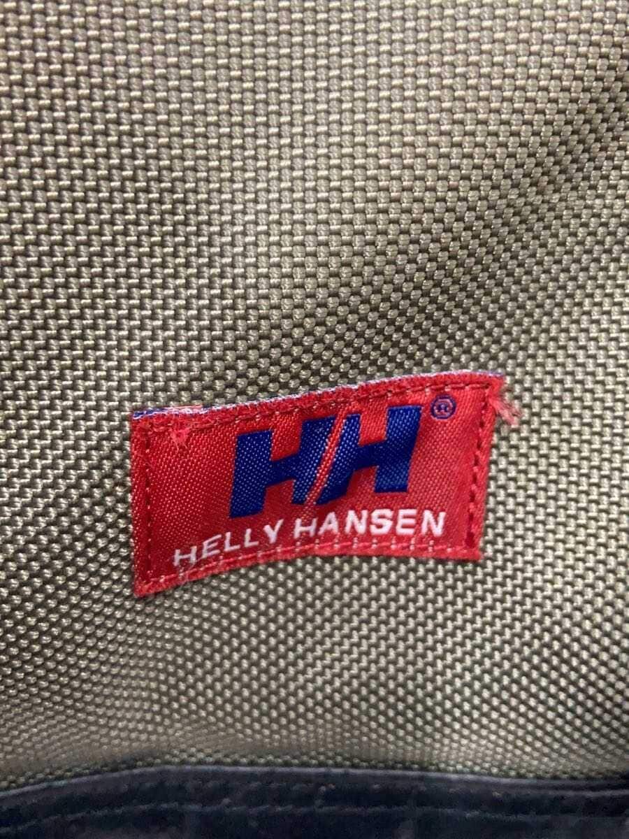 HELLY HANSEN Shoulder Bag Nylon KHK Solid 90s~ Bottom Hi Palon Red Square Logo Stickiness 5