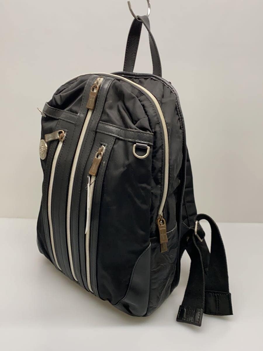 Orobianco backpack leather black plain 2