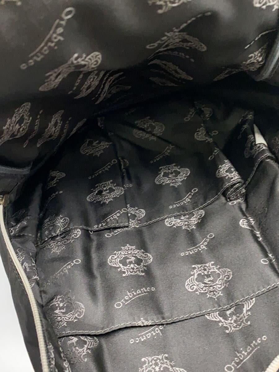 Orobianco backpack leather black plain 6