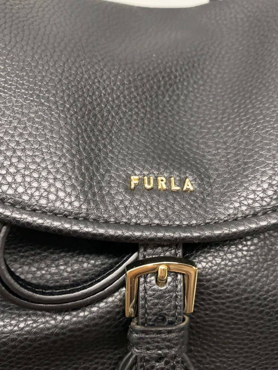 FURLA Backpack Leather Black Plain 8050579447940 5