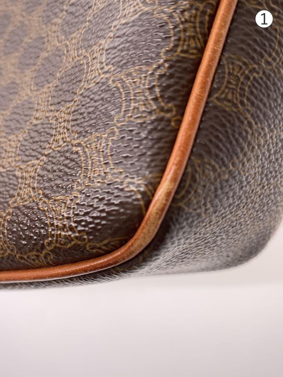 CELINE Shoulder Bag Leather BRW All Over Pattern 7