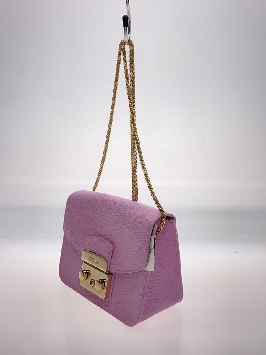 FURLA Shoulder Bag Faux Leather PNK Solid 2