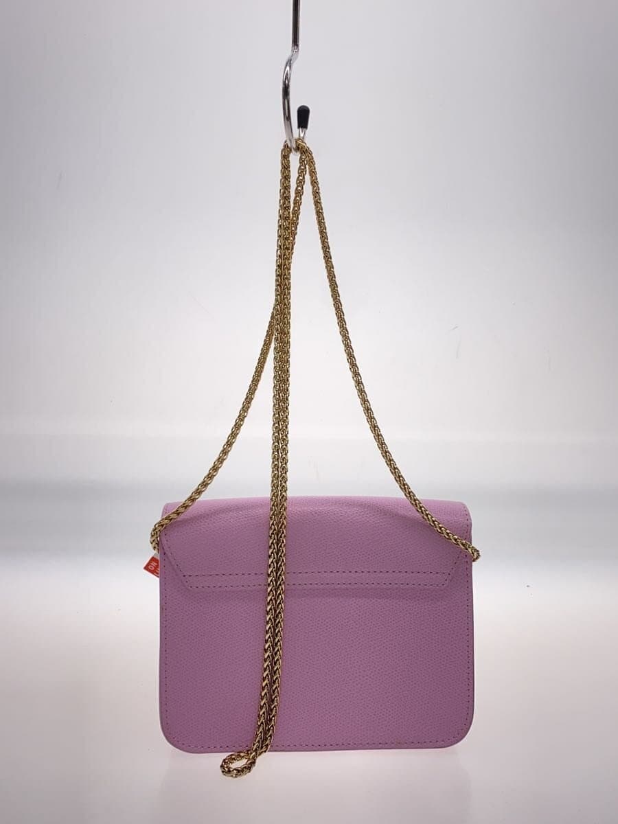 FURLA Shoulder Bag Faux Leather PNK Solid 3