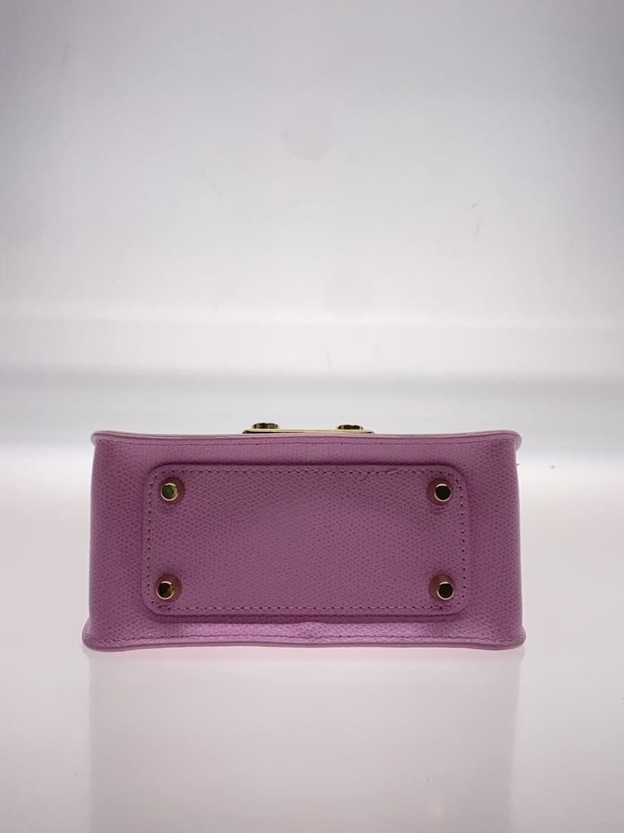 FURLA Shoulder Bag Faux Leather PNK Solid 4