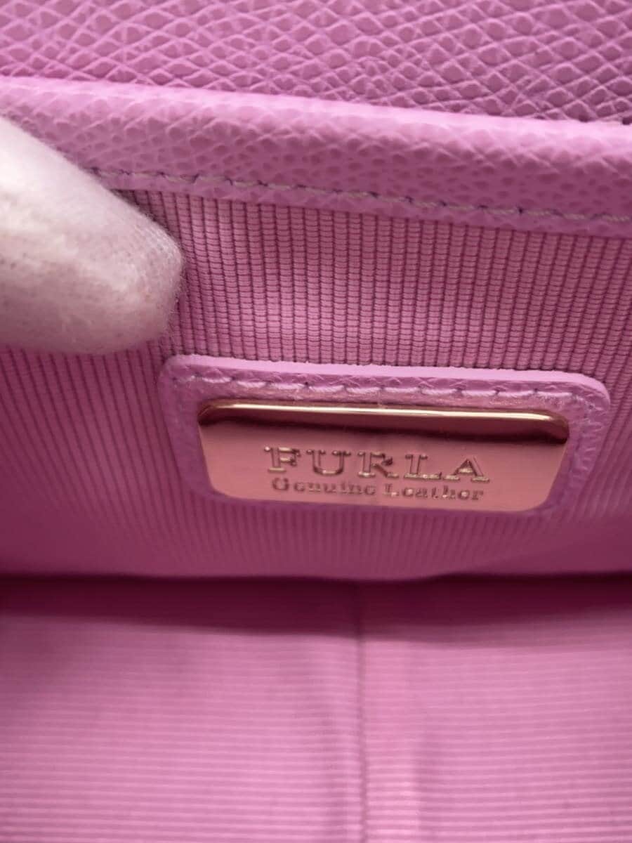 FURLA Shoulder Bag Faux Leather PNK Solid 5