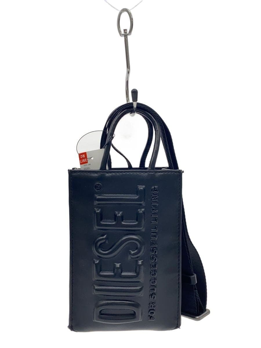 DIESEL Shoulder Bag Leather BLK Solid