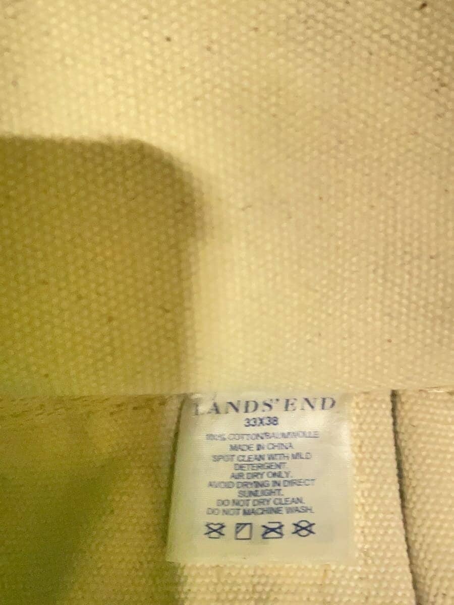 LANDS END Tote Bag Canvas IVO 5