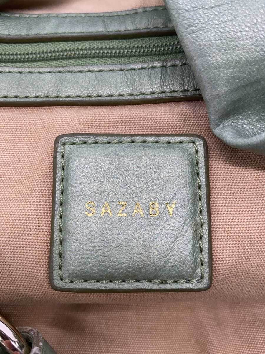 SAZABY Tote Bag Leather GRN 5