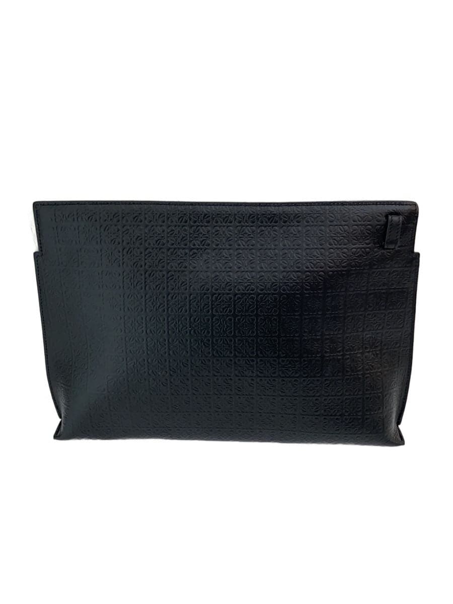 LOEWE clutch bag leather black 3