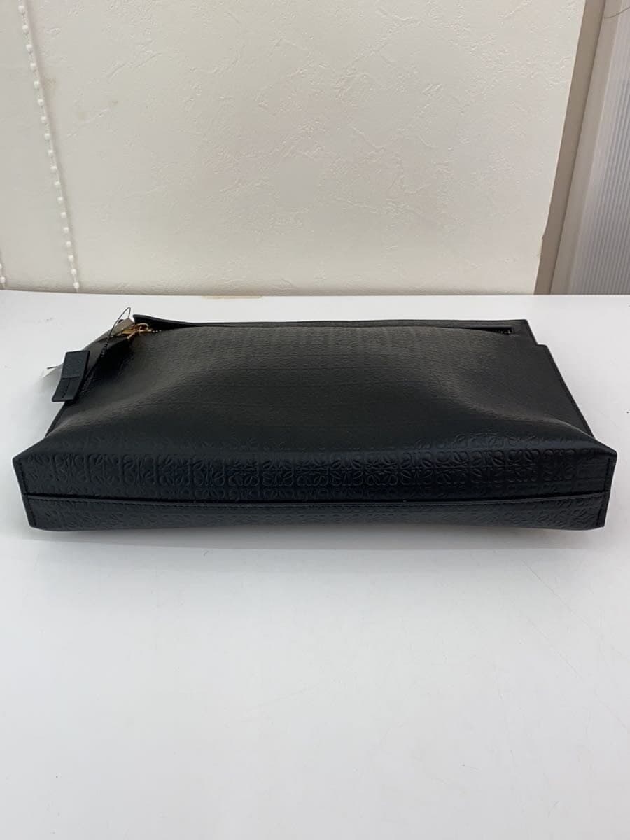 LOEWE clutch bag leather black 4