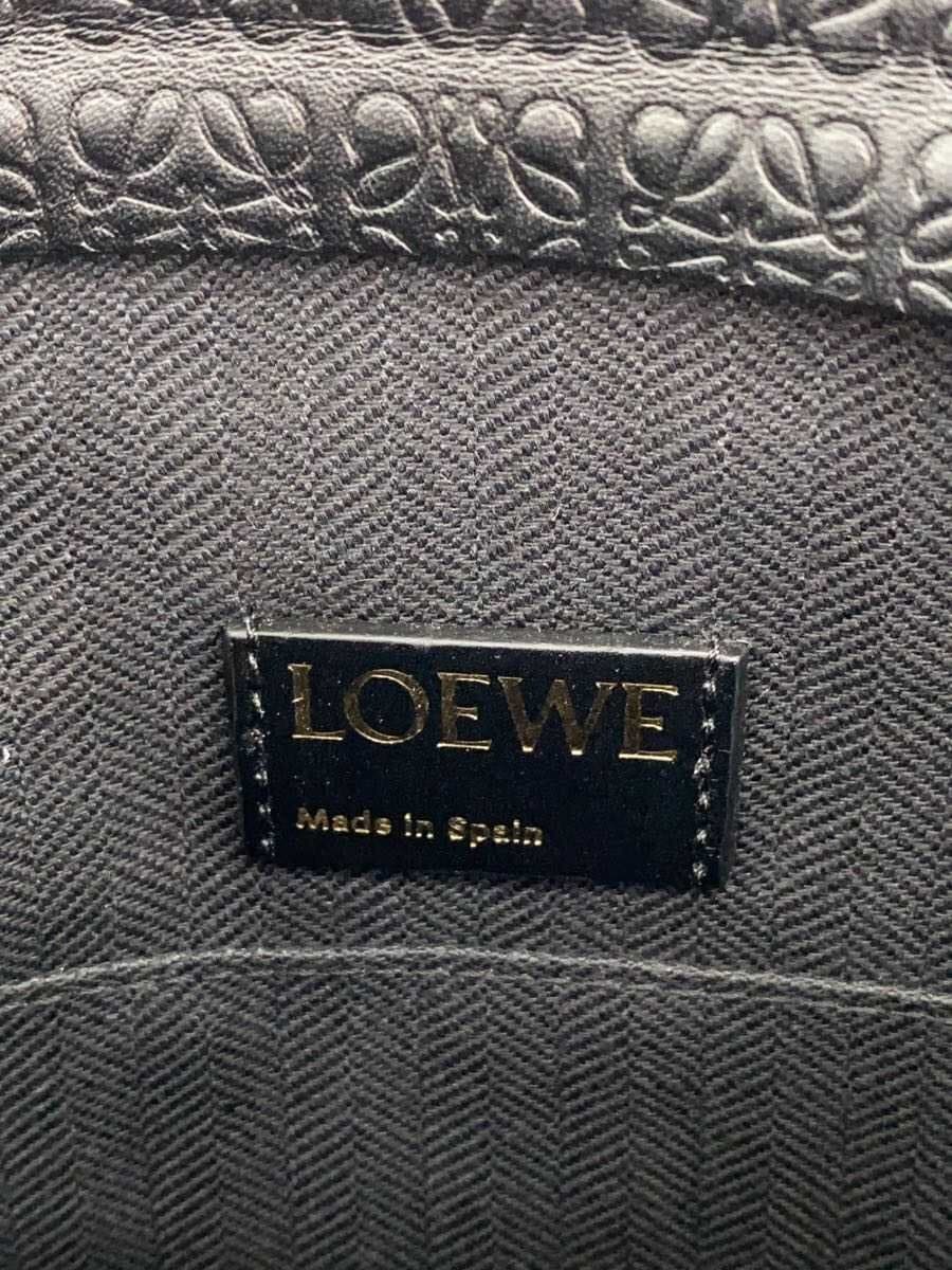 LOEWE clutch bag leather black 5