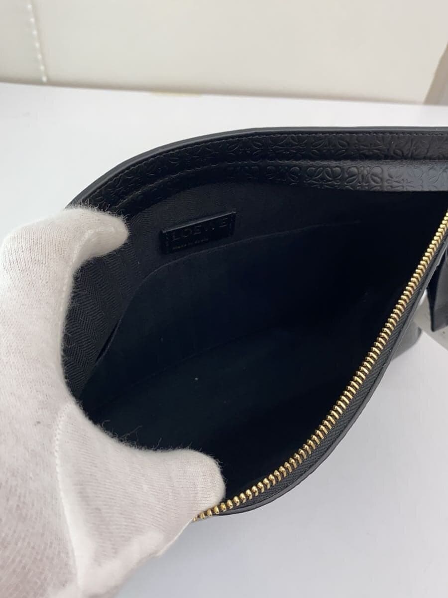LOEWE clutch bag leather black 6