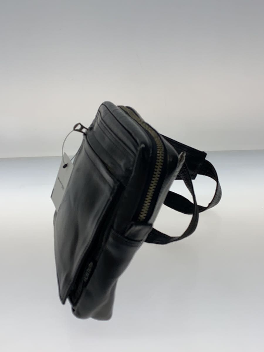 PORTER Waist Bag Leather BLK 2