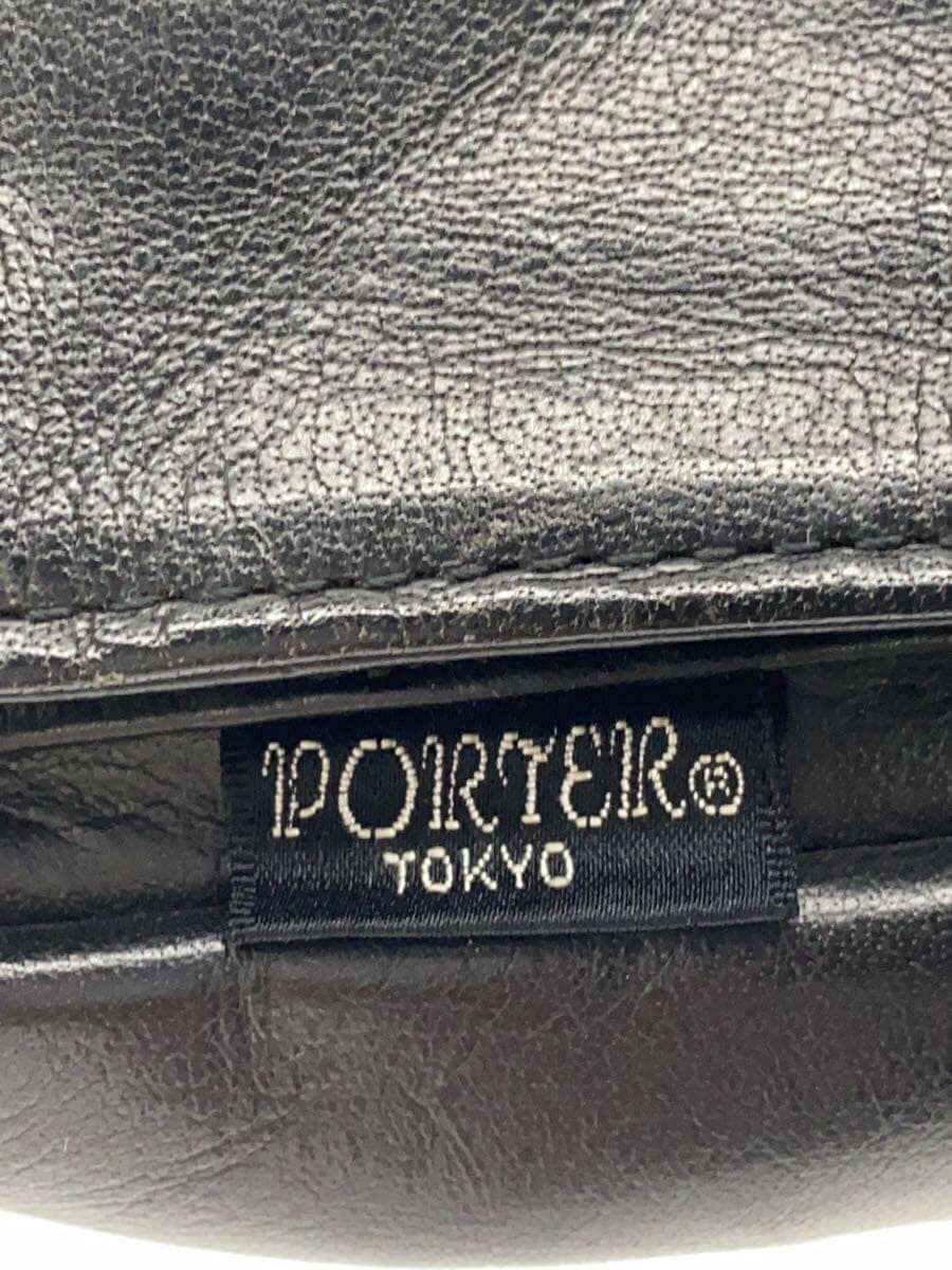 PORTER Waist Bag Leather BLK 5