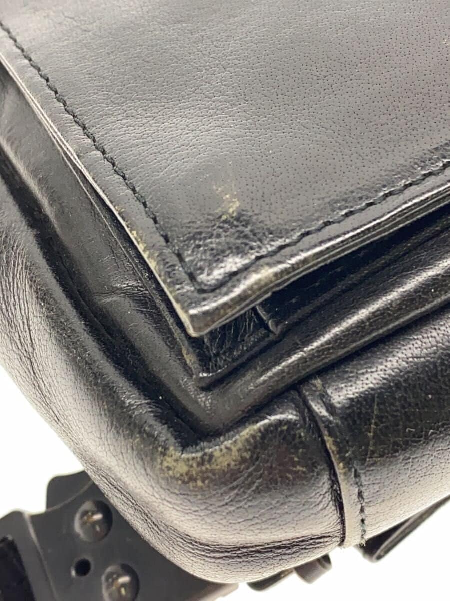 PORTER Waist Bag Leather BLK 7