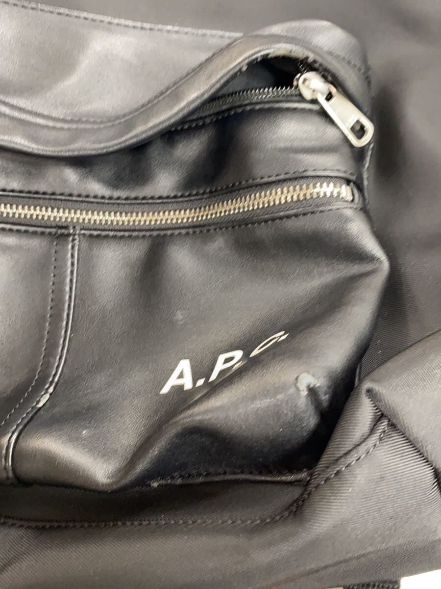 A.P.C. (Some peeling) Backpack Faux leather Black H62119 8