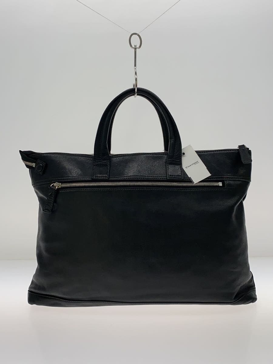 PORTER briefcase leather black plain 3