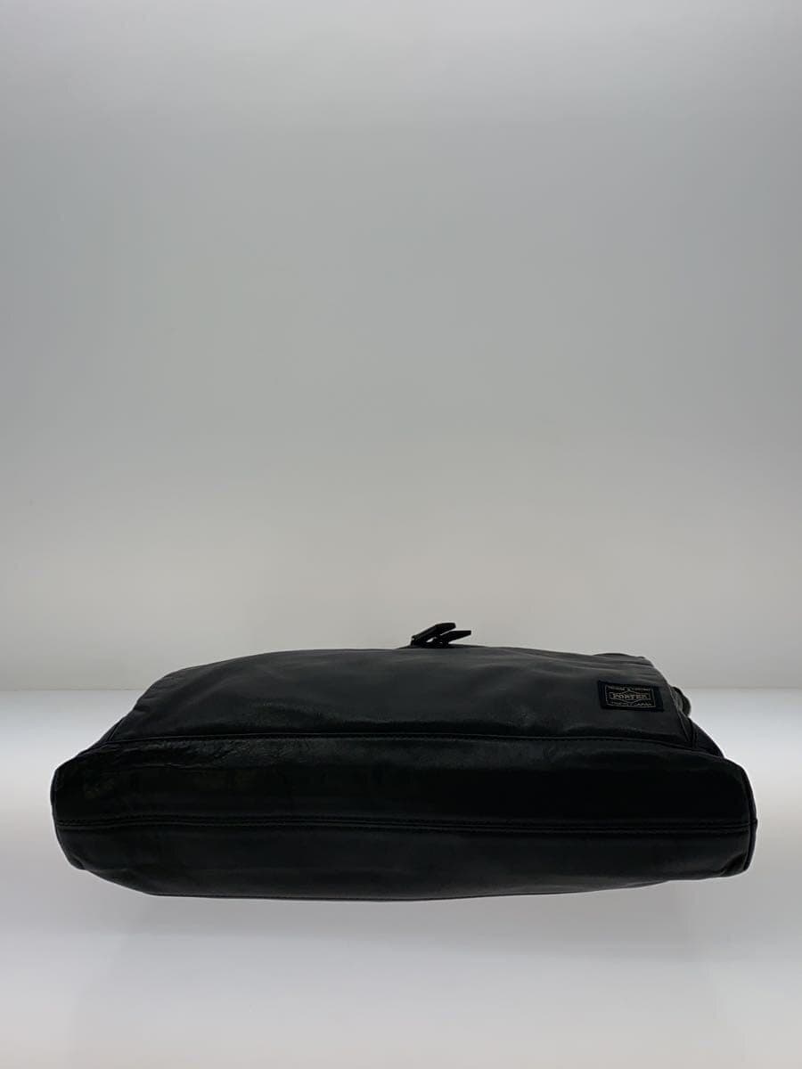 PORTER briefcase leather black plain 4