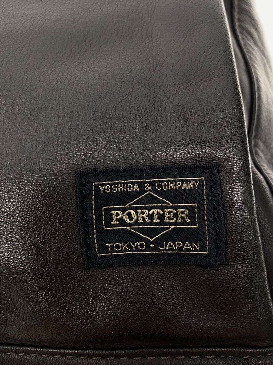 PORTER briefcase leather black plain 5