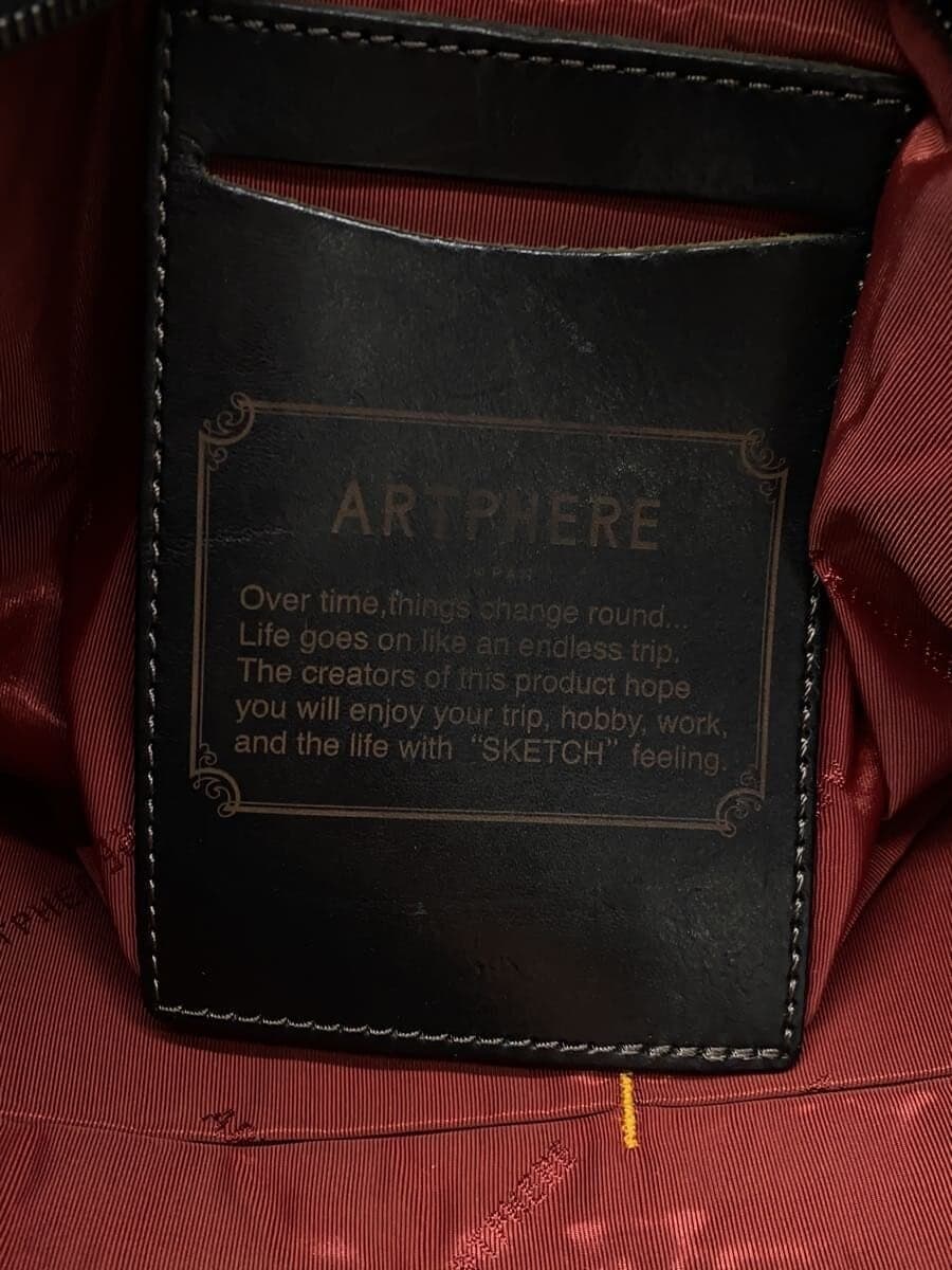 ARTPHERE Tote Bag Leather Black Plain 5