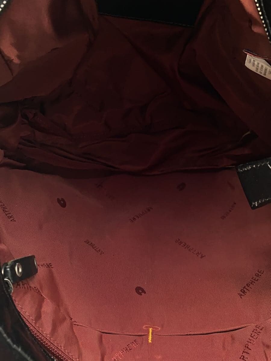 ARTPHERE Tote Bag Leather Black Plain 6
