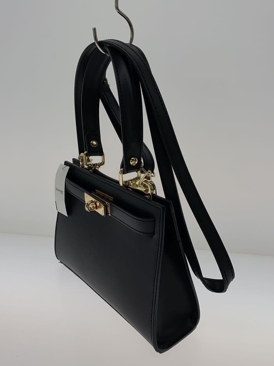 AULENTTI tote bag leather black plain 2