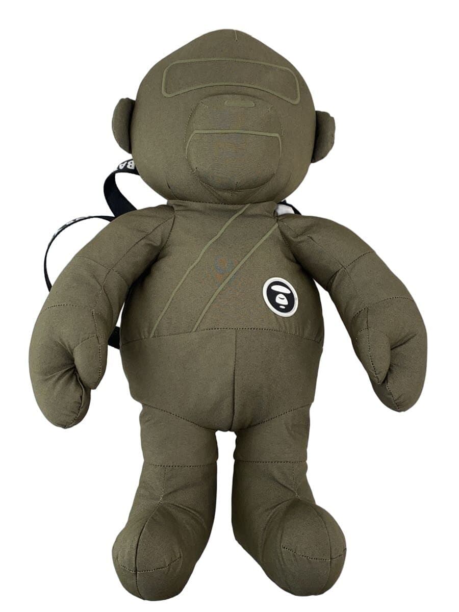 AAPE BY A BATHING APE moonface logo bag Cotton KHK