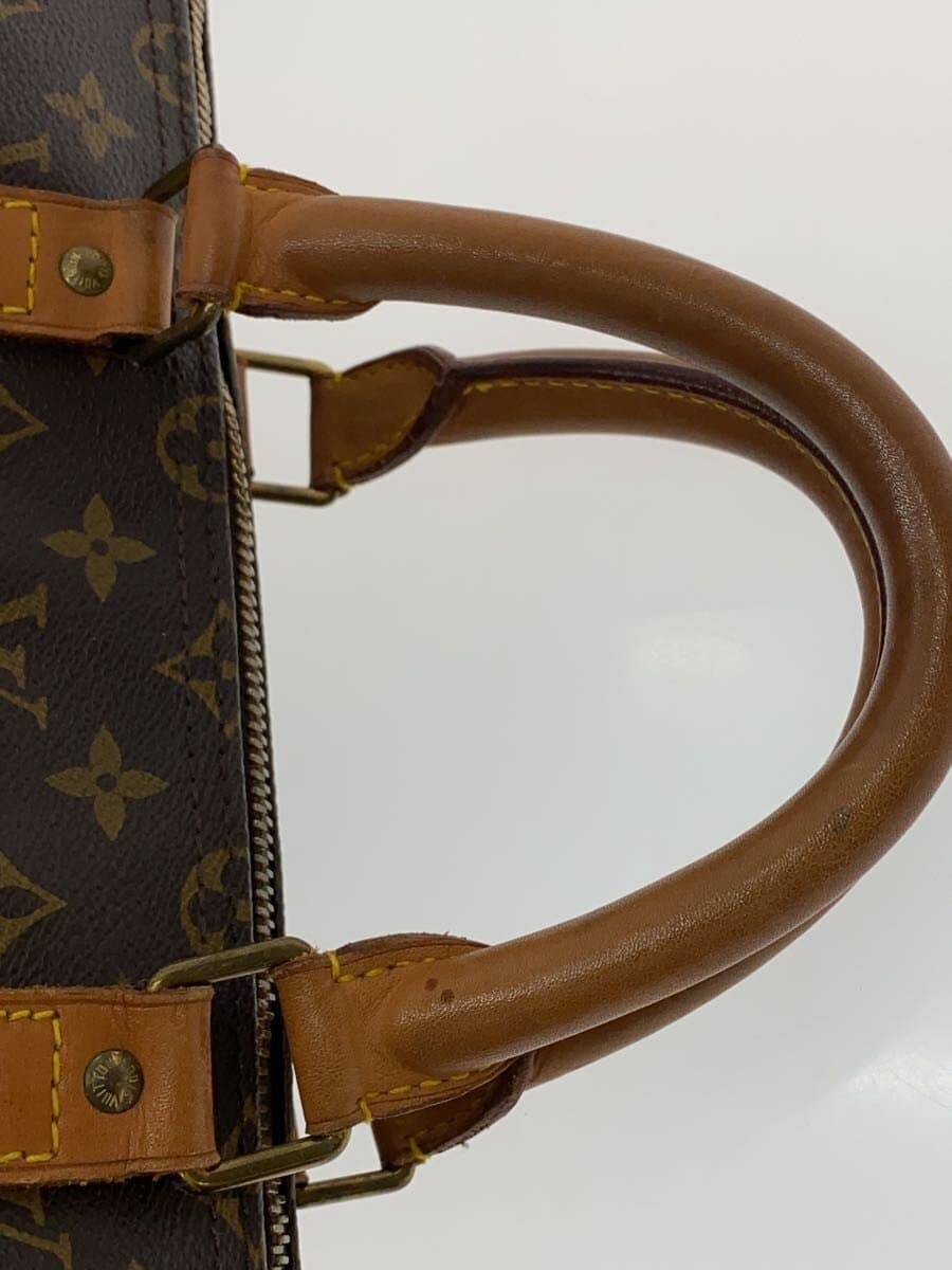 LOUIS VUITTON Keepall Bandoulière 55 Monogram Canvas PVC BRW Allover Pattern 8