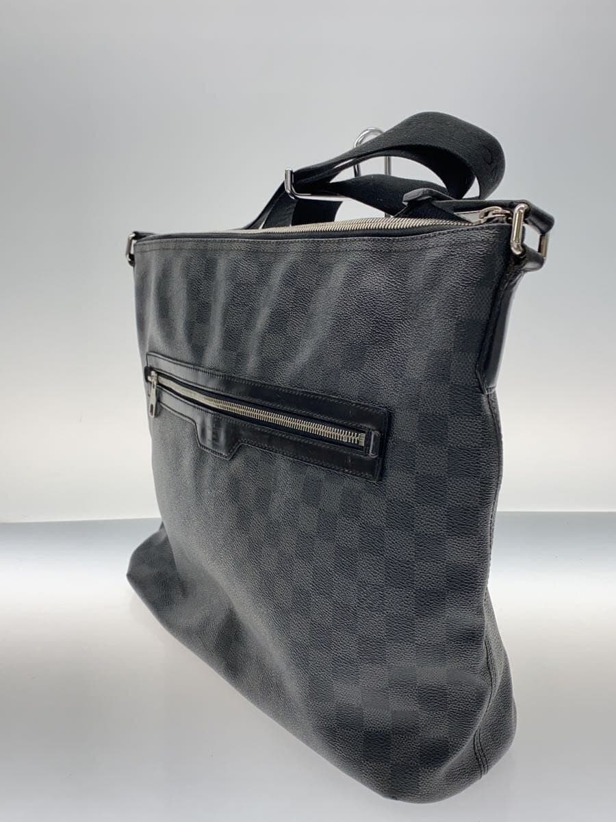 LOUIS VUITTON 1) Mick MM Damier Graphite PVC BLK N41106 2