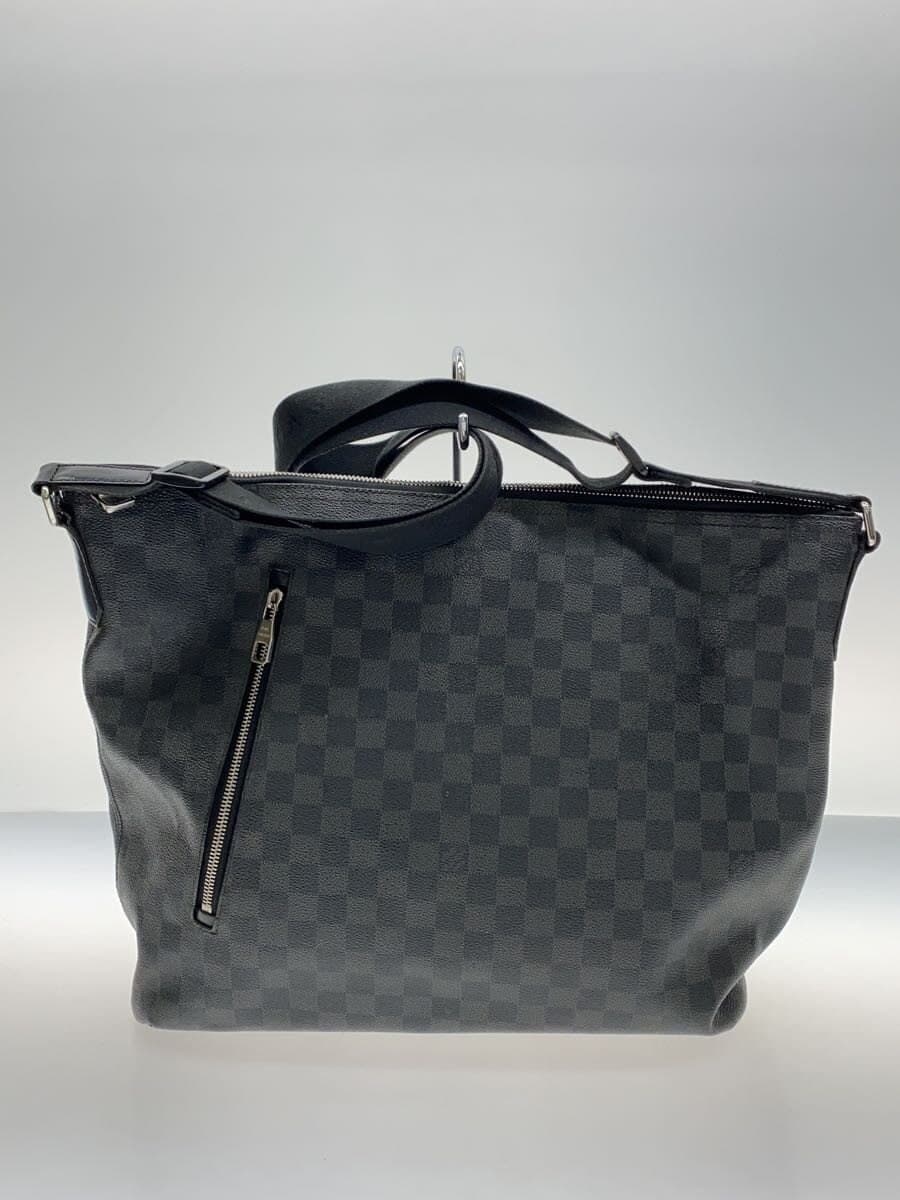 LOUIS VUITTON 1) Mick MM Damier Graphite PVC BLK N41106 3